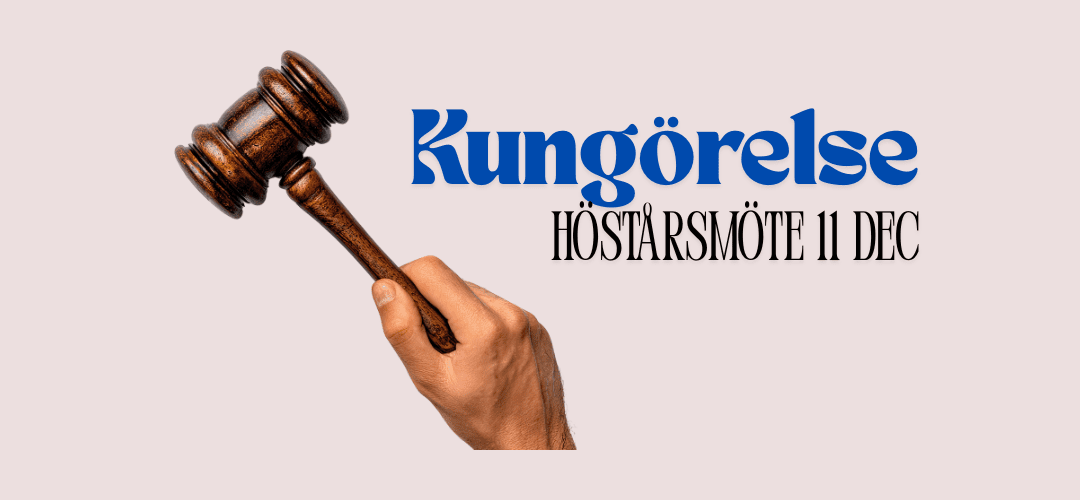 Kungörelse hösten 2025